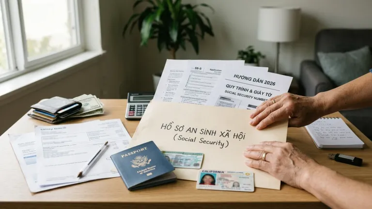 Hướng dẫn Social Security tại Mỹ 2026: quy trình, giấy tờ và chi phí cho người Việt
