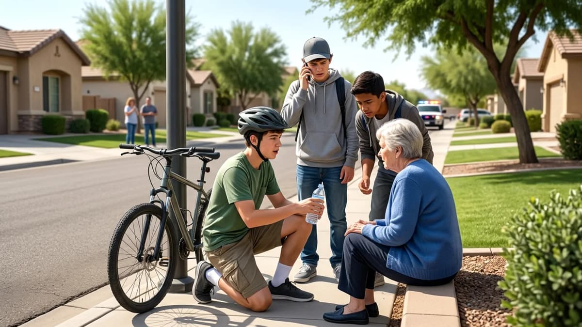 Thiếu niên 14 tuổi ở Arizona biến chuyến đạp xe thành hành động cứu người