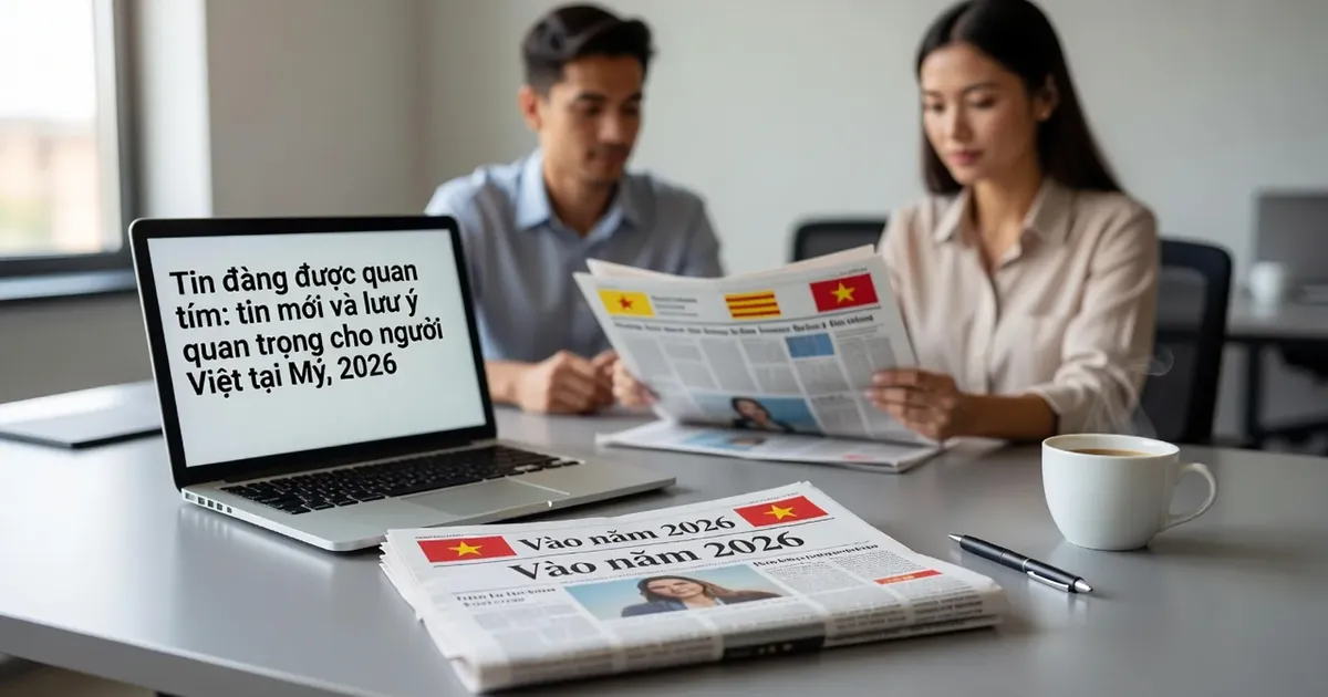 Tin đang được quan tâm: tin mới và lưu ý quan trọng cho người Việt tại Mỹ, 2026